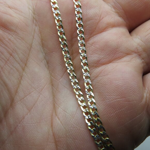 18k *925 Sterling Silver Link Necklace - Picture 3 of 5
